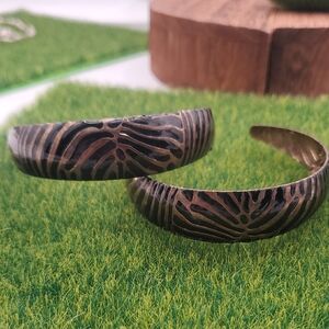 Cobra Snakeskin Pattern Large Hoop Earrings E913